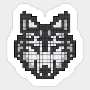 8-Bit Wolf Sticker